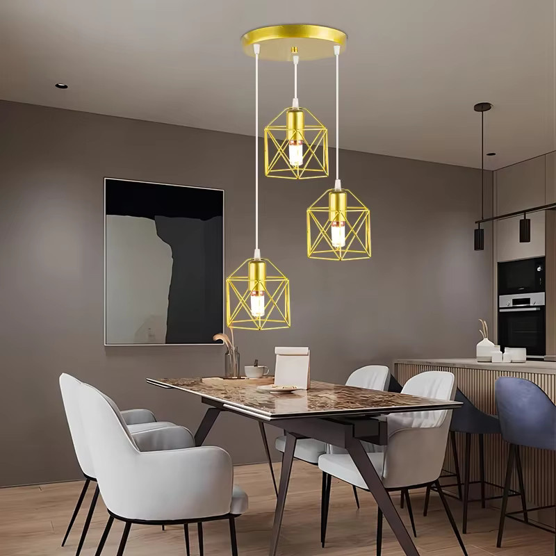 SUNMEIYI Moderne LED-Pendelleuchte in Gold/Messing aus Aluminium mit Ring-Design für Wohnzimmer, Esszimmer und Schlafzimmer - Bild 3