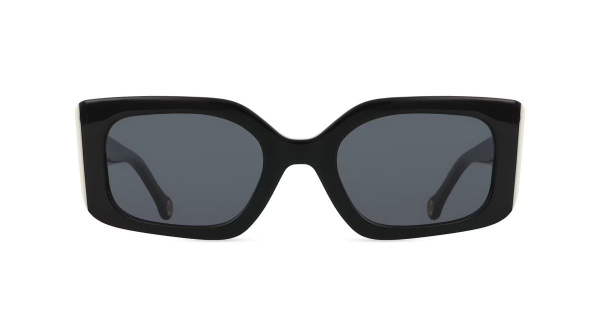 Carolina Herrera 0182/S Sonnenbrille Vollrand, Quadratisch, Acetat, Damen, schwarz, grau - Bild 1