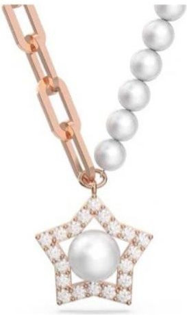 Swarovski Halskette, Roségold, Perle, Damen - Bild 1