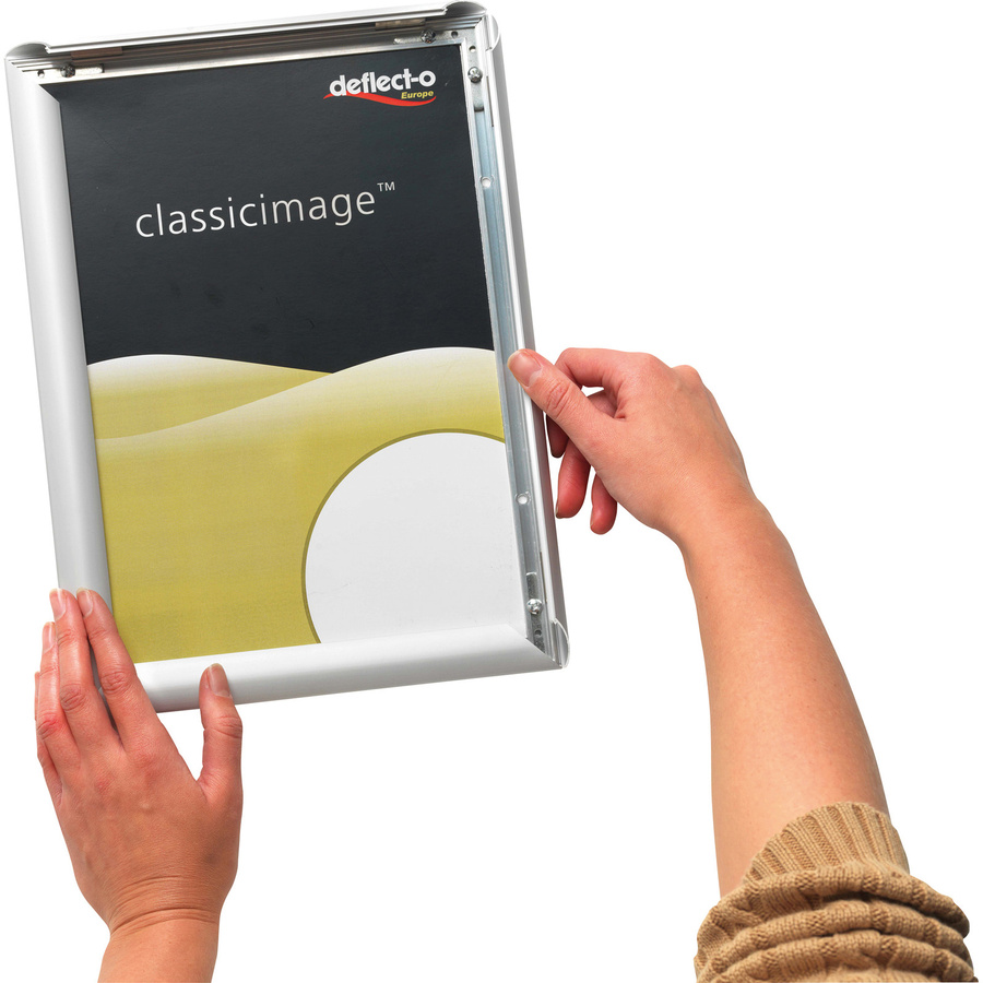 Deflecto Wand-Prospekthalter DIN A0 in Silber aus Aluminium mit 1 Fach - Bild 2