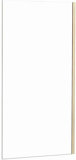 Duschparadies Walk In Duschabtrennung mit Seitenwand in Gold und Klarglas, B/T/H: 50 x 200 cm, 8mm Nano Glas - Bild 1