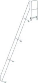 Günzburger Handlauf für Aluminium-Treppen mit Plattform, Silber, rund - Bild 1