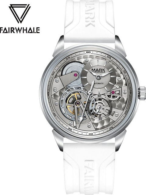 Mark Fairwhale Armbanduhr, Automatik, Edelstahl, Silikon, Weiß, Herren - Bild 1
