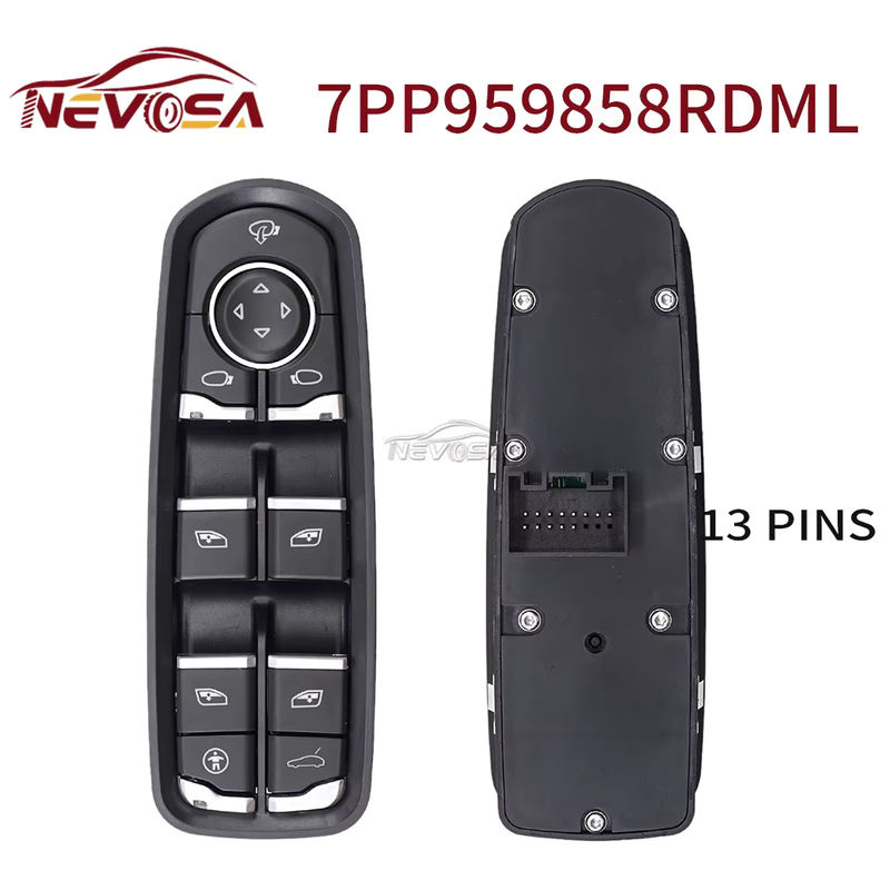 NEVOSA Fensterheberschalter in Schwarz für Porsche Panamera 970, Cayenne 92A, Macan 95B, 718, 918 Spyder, 7PP, 959858, 959855, BDML, 959858 AF - Bild 3