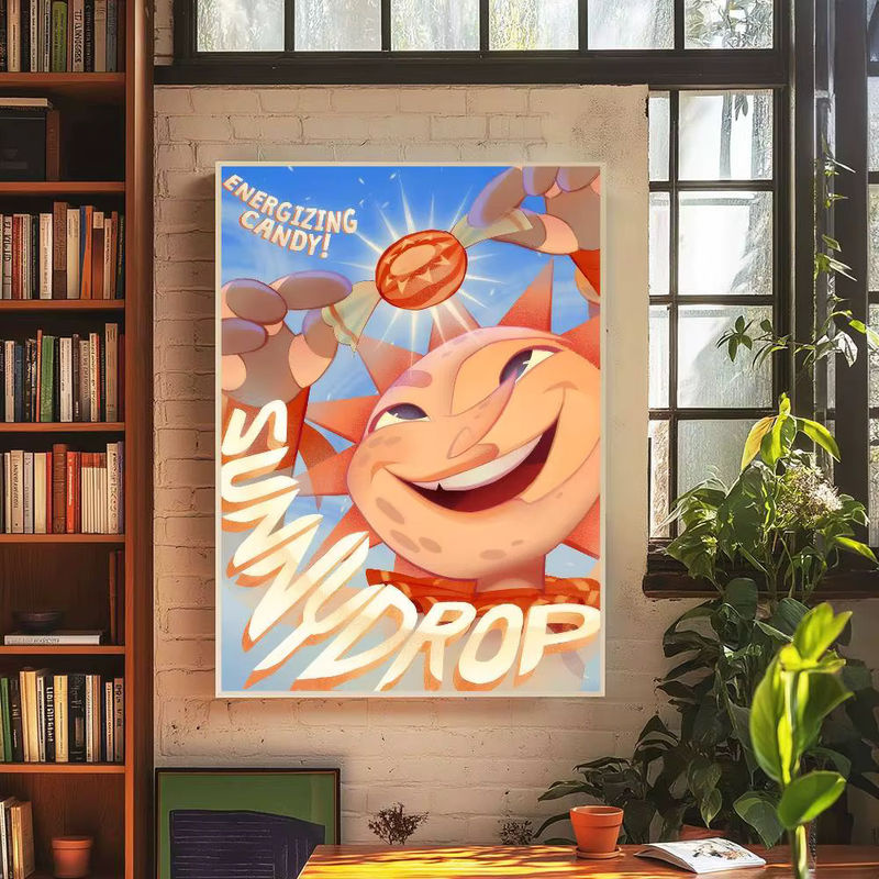 Anime Sundrop und Moondrop Wandaufkleber und Poster aus wasserfestem Papier, mehrfarbig, rechteckig - Bild 4