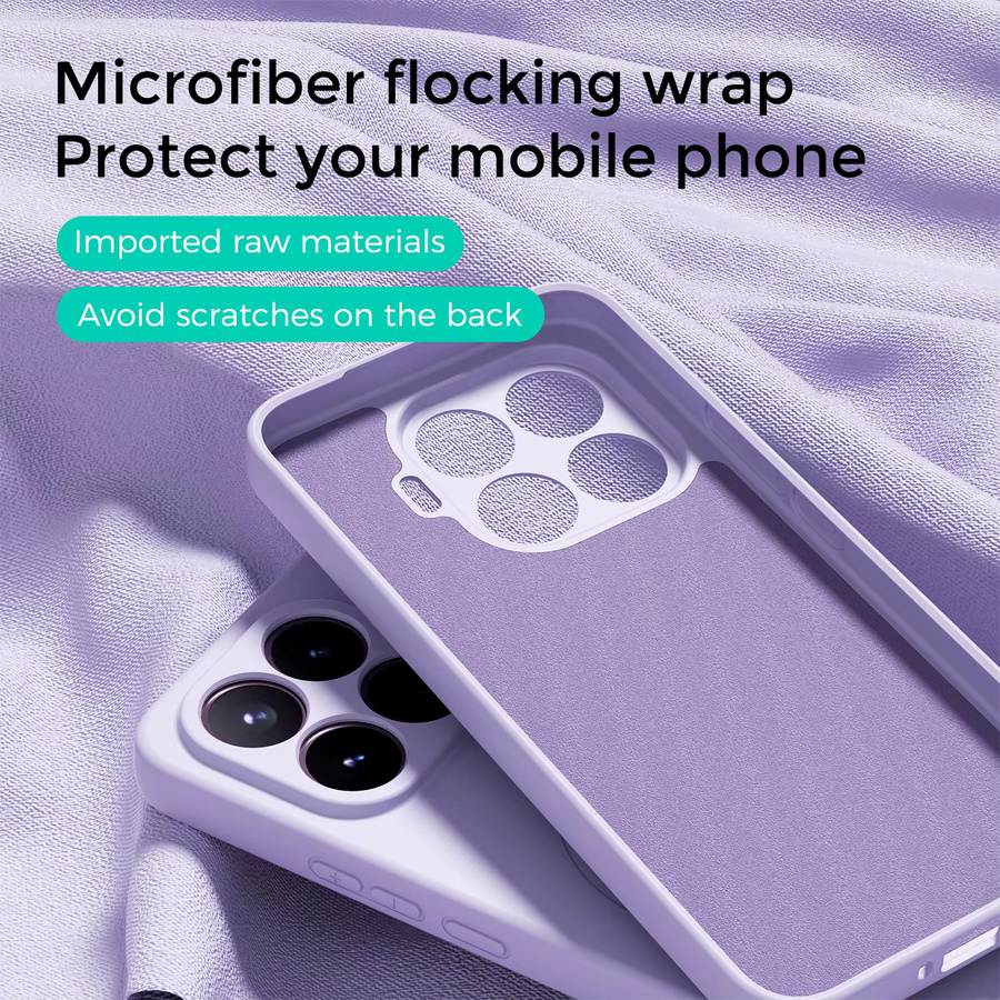 Xiaomi 17T 17T Pro Flüssigsilikon Hülle mit MagSafe Magnetfunktion in Beige und Purple - Bild 3