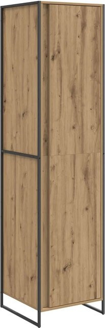 vidaXL Kleiderschrank mit 2 Türen in Eiche Braun, B/T/H: 50 x 50 x 200 cm - Bild 1