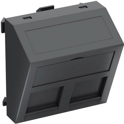 OBO Bettermann Abdeckung Datentechnikträger, Grau, B: 4,5 cm, H: 4,5 cm, T: 2,6 cm - Bild 1