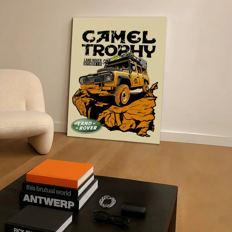 Camel Trophy D-Defender Wandaufkleber Retro Poster in Mehrfarbig für Wohnzimmer und Schlafzimmer - Bild 5