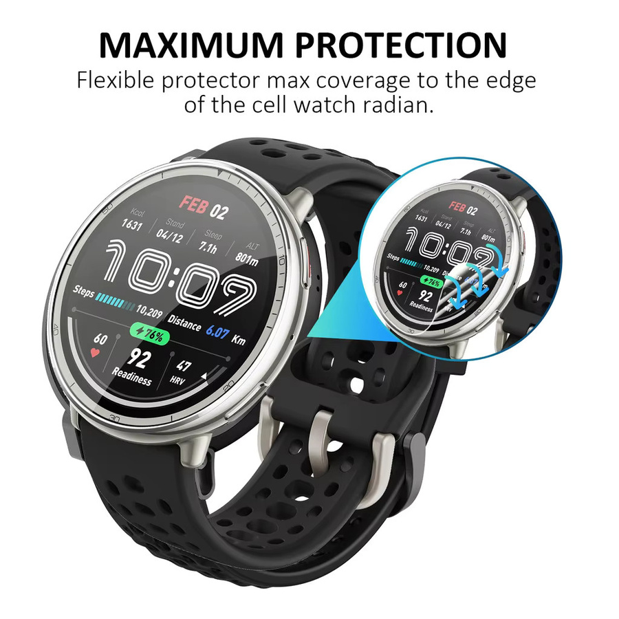 Amazfit Displayschutz Hydrogel, Transparent, Unisex - Bild 5