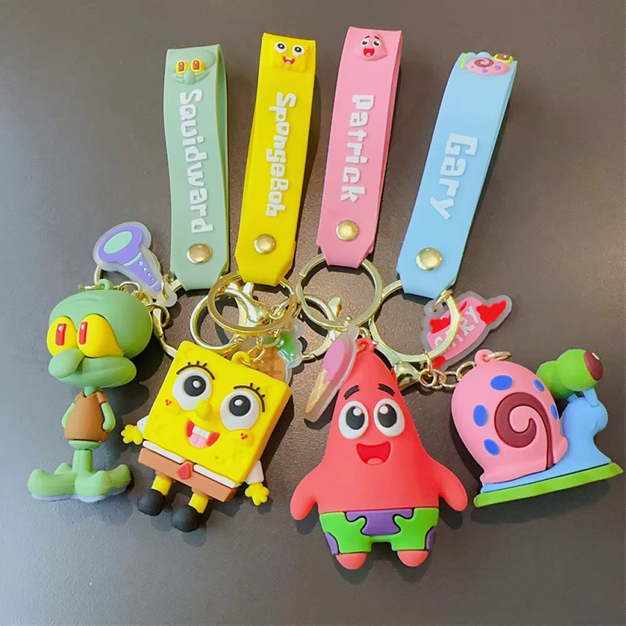 Potdemiel Schlüsselanhänger Anime SpongeBob Patrick Star Gary Thaddäus Tentakel, Unisex - Bild 1