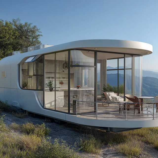 Tragbares modulares Kapselhaus von ti-Factory in Weiß mit modernem Design - Bild 1