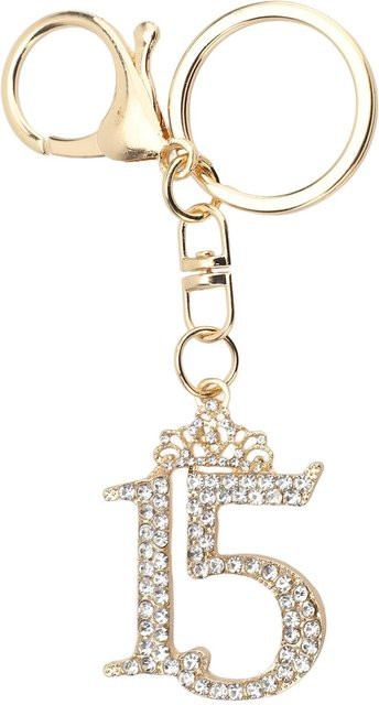 Neoglint Anhänger Zahl 15, Strass, Weiß, Unisex - Bild 1