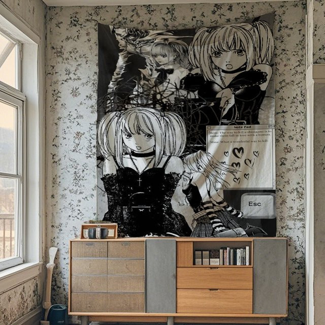 VIKAMA Anime-Wandteppich als Wandbehang für dein Schlafzimmer oder Gaming-Zimmer, rechteckig, B/H: 60 x 40 cm - Bild 1