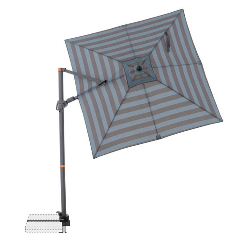 Doppler Pendelschirm MyZone in Blau-Grau mit Dreh- und Neigungsfunktion, B/T: 210 x 210 cm - Bild 2
