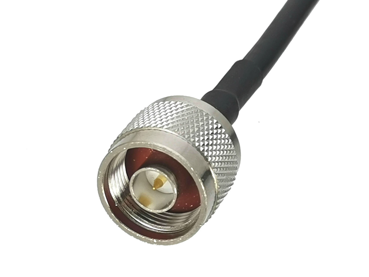 RG58 RF Pigtail Koaxialkabel mit N-Stecker auf N-Stecker, gerade Kabelbrücke, Schwarz, Länge: 30 m - Bild 3