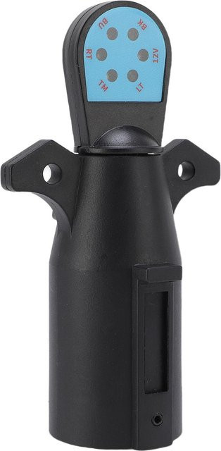 Fishine 7-Wege Signaltester für Wohnmobilanhänger mit 7-poligem US-Standard Stecker, AC12V Verkabelungstester, Schwarz - Bild 1