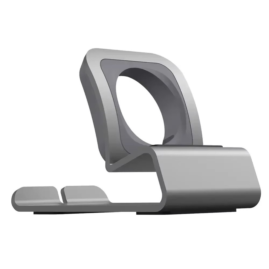 CAOWTAN Ladeständer für Apple Watch, Aluminium, Silikon, Schwarz - Bild 3