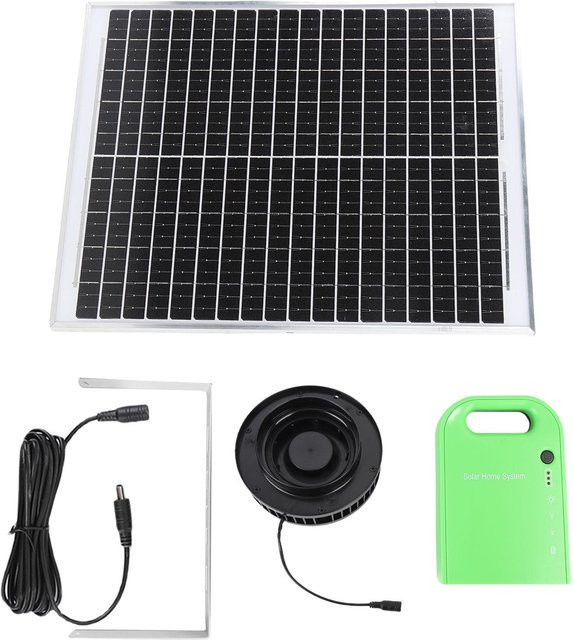 Aimo Solar Dachlüfter mit 20W Solarpanel und bürstenlosem Motor als Kanalventilator für 110mm und 160mm Rohre in Multicolour - Bild 1