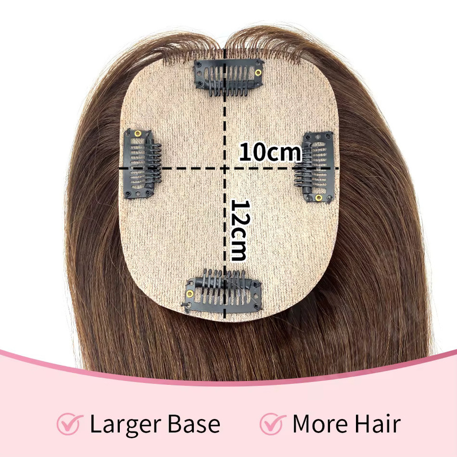 Lovevol Echthaar-Toupet, Auburn Brown, 43 cm, Damen - Bild 2