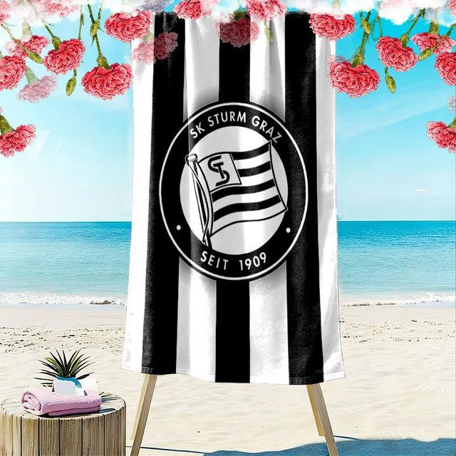 SK Sturm Graz Print Strandtuch My City Home Schwarz B/B: 70 x 140 cm - Bild 1