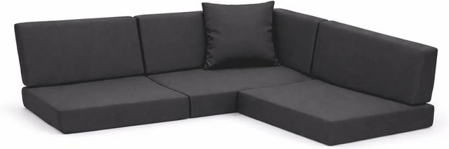 Setgarden Palettenkissen 8er Set für Outdoor in Anthrazit mit Sitzkissen und Rückenkissen, Sitzkissen B/T/H: 120 x 50 x 10 cm, Rückenkissen B/T/H: 120 x 40 x 10 cm - Bild 1