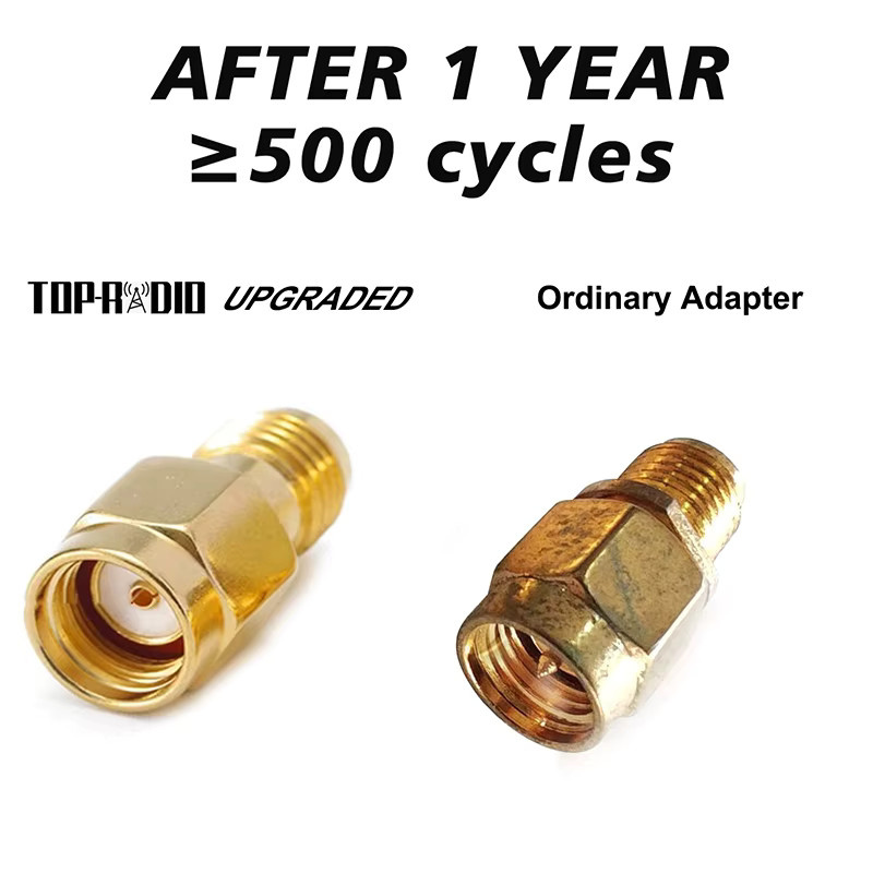 SMA auf RP-SMA Adapter RF Koaxial Stecker auf Buchse, vergoldet, Farbe: Gold - Bild 2