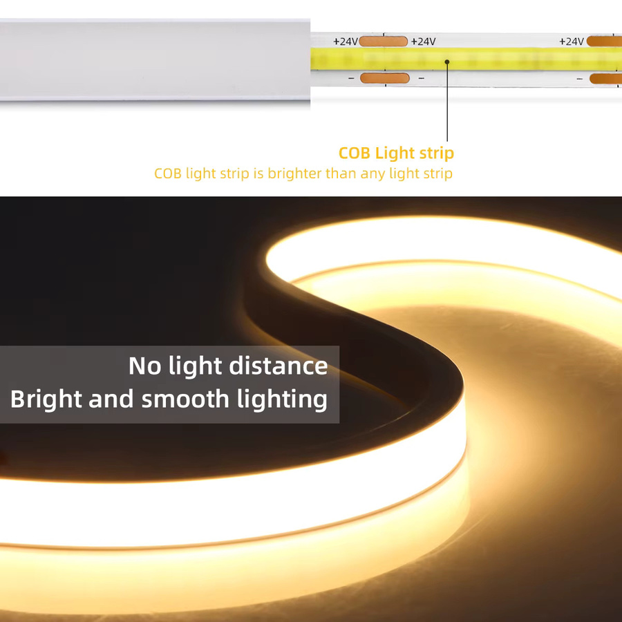 Gyarfas LED COB Unterbauleuchte mit Touch-Schalter, Weiß, Wasserdicht, DC24V, 120 LEDs/m - Bild 2