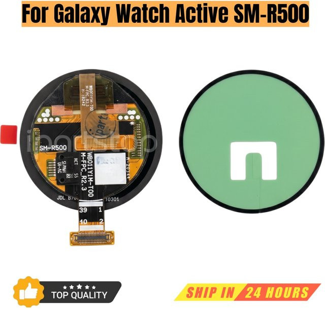 Samsung Galaxy Watch Active SM-R500 Ersatz Super AMOLED LCD Display Touchscreen Baugruppe in Schwarz - Bild 1