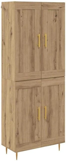 vidaXL Highboard Artisan-Eiche in Braun aus Holzwerkstoff, B/T/H: 69,5 x 34 x 180 cm - Bild 1