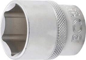 BGS Steckschlüssel-Einsatz Sechskant mit 1/2 Zoll Innenvierkant Antrieb und 27 mm Schlüsselweite in Silber - Bild 1