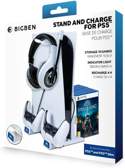 Bigben Ladestation für Playstation 5 Slim in Weiß - Bild 1
