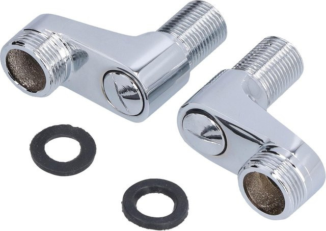TOMTOP JMS Brausearmatur mit Schwenkarm-Adapter für Kalt- und Warmwasser, Wandmontage, Messing, Farbe: Grau/Silber - Bild 1
