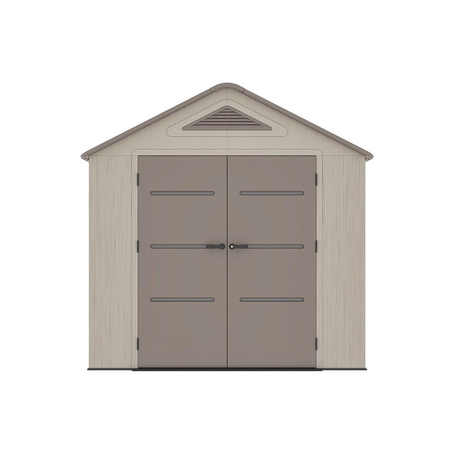 Vente-unique Schrebergartenhaus Anteva mit Satteldach in Braun und Beige aus Kunststoff, Höhe: 237 cm - Bild 2