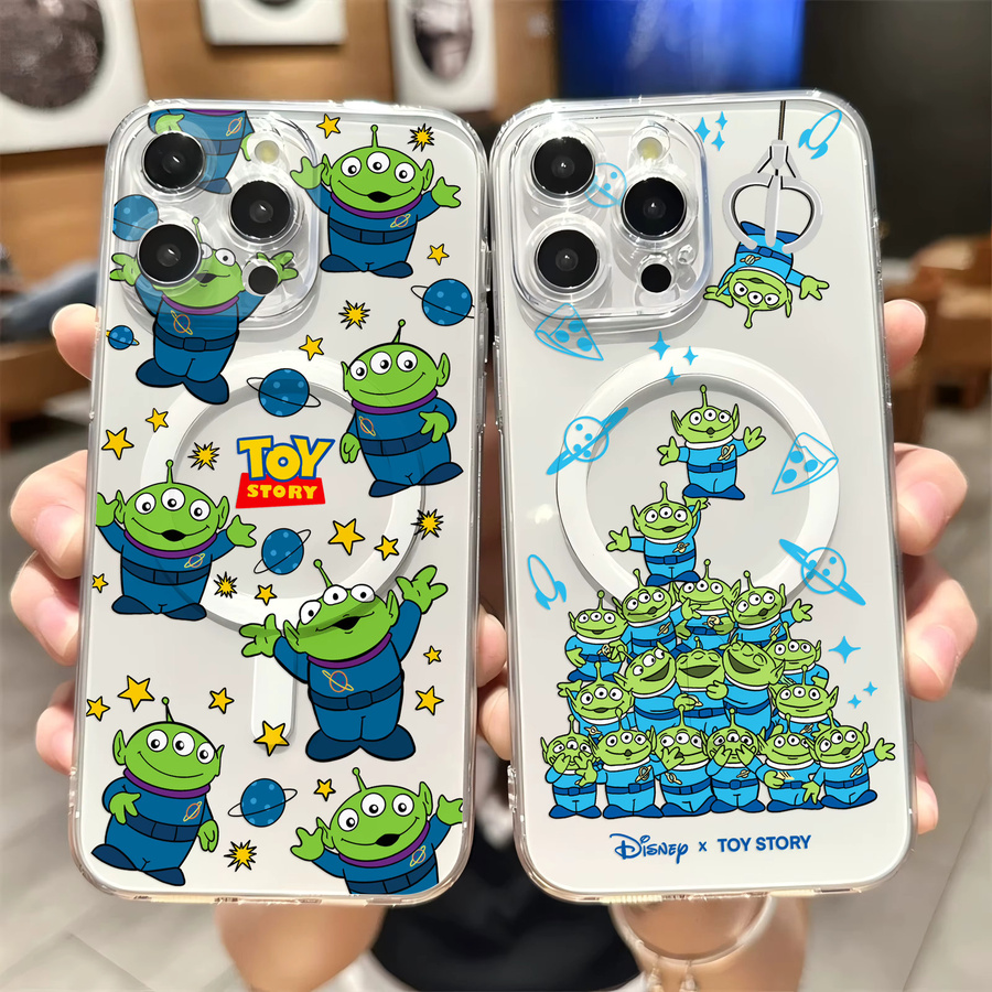 Bandai Magnetische Handyhülle mit Cartoon Alien Motiv für iPhone, Transparente TPU Schutzhülle - Bild 1