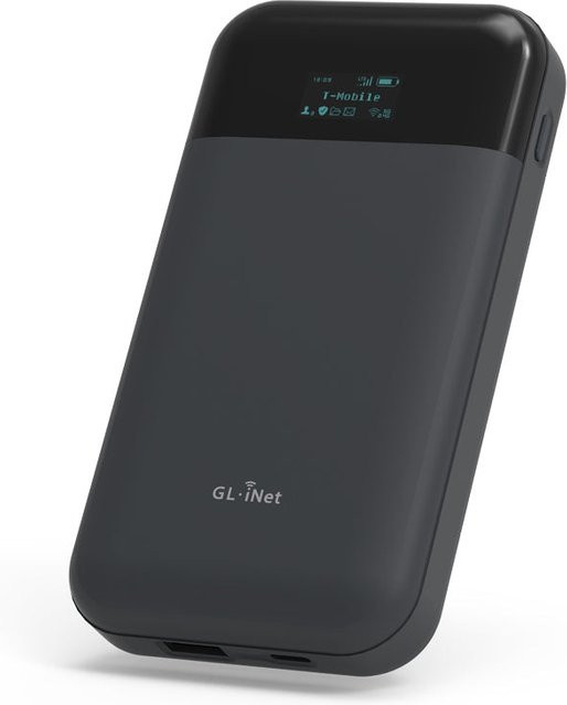 GL.iNet GL-E750V2 EM060K-G MUDI 4G LTE Tragbarer Reiserouter mit Dual-Band WLAN, OpenWrt, OpenVPN und WireGuard, 7000mAh Akku, Schwarz - Bild 1
