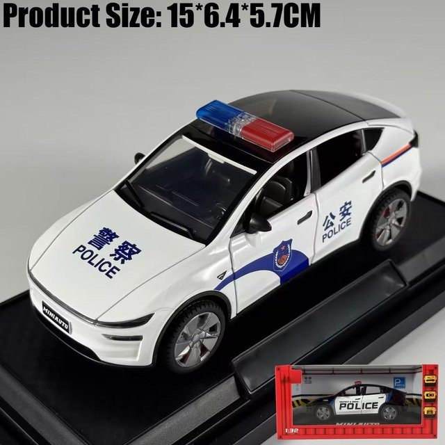 Linyi toy car Polizei Modell Y, Modellauto, 1:32, Metall, ab 14 Jahren - Bild 1