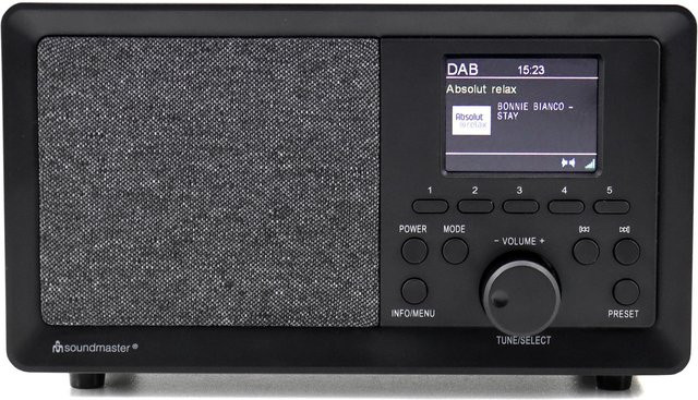 Soundmaster DAB350SW Tischradio DAB+ UKW mit USB und Weckfunktion in Schwarz - Bild 2