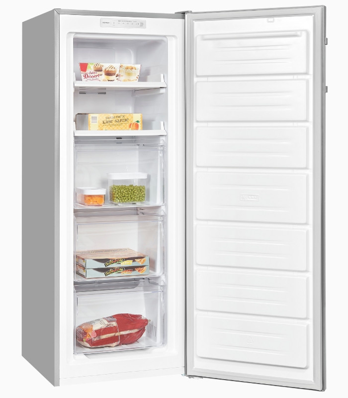 GS5231-NF-H-040C Gefrierschrank in Inoxlook mit No-Frost und Super-Freezing, Farbe: Silber, B/T/H: 54 x 60 x 161 cm - Bild 1