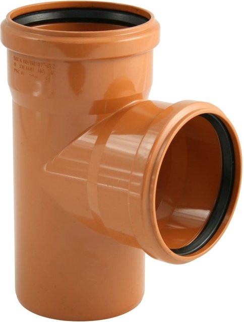 Marley Kanalgrundrohr-Einfachabzweig 87,5 Grad DN 160/160 in Orange - Bild 1
