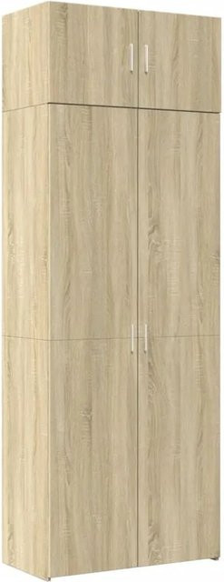 vidaXL Hochschrank Sonoma-Eiche, Farbe Braun, B/T/H: 80 x 42,5 x 225 cm - Bild 1