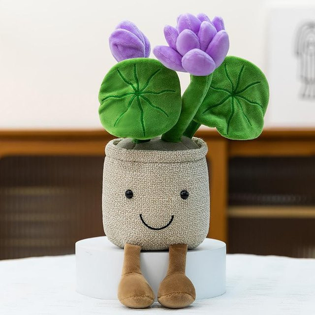 Joyful toys Lotus Topfpuppe, Plüschtier, violett - Bild 1