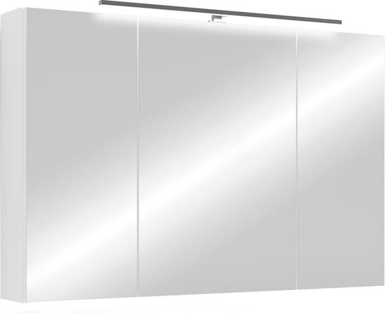 byLIVING Spiegelschrank SPREE in Weiß mit LED-Beleuchtung und Soft-Close-Türen, B/H/T: 90 x 60 x 15 cm