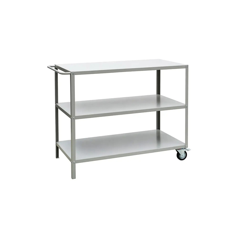 Nicolas Vahé Rollwagen-Tisch aus Metall in Grau mit Rollen B/T/H: 110 x 60 x 90 cm - Bild 1