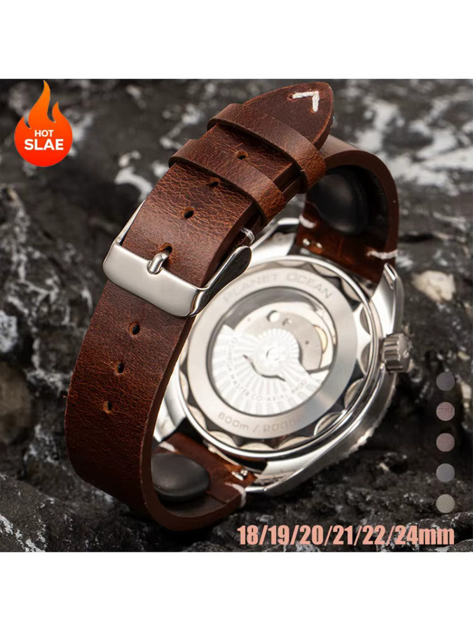 CHIICSMART Uhrenarmband Leder, Vintage, Unisex - Bild 3