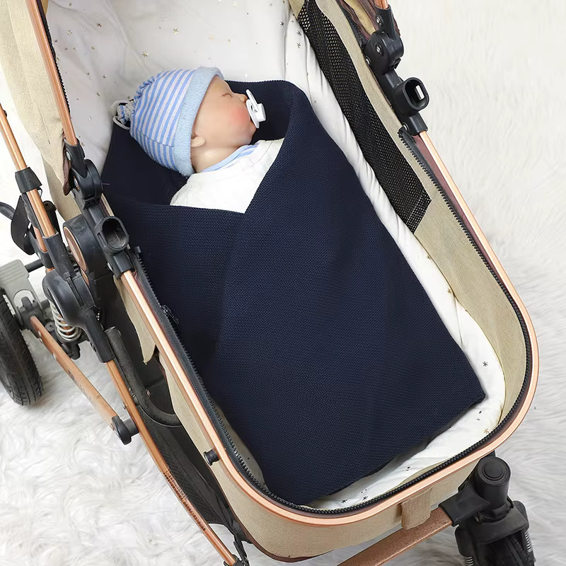 Mimixiong Strickdecke für Babys in Neutral, 90 x 70 cm - Bild 3