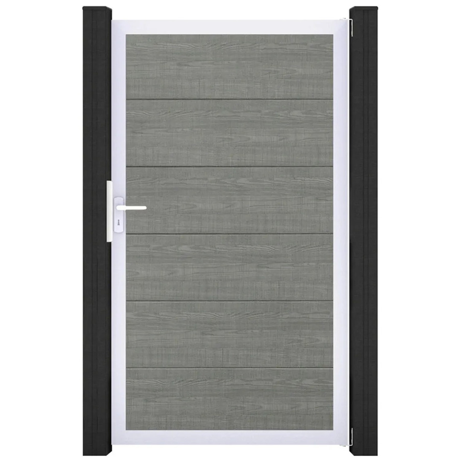 GroJa Steckzaun Tor BasicLine Universal-DIN EV1 Einzeltor in Grey Ash - Bild 2