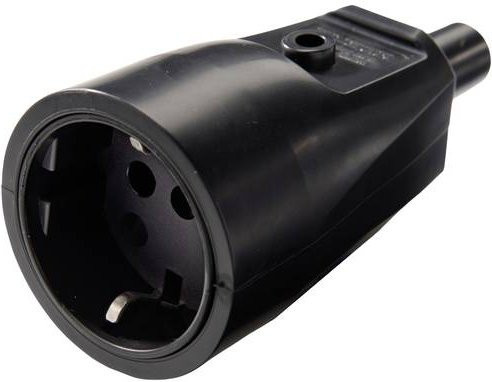Martin Kaiser Schutzkontaktkupplung 551/sw aus PVC in Schwarz IP20 250V - Bild 1