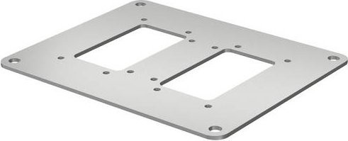 OBO Bettermann Bodenplatte ISSBP140100WA in Weißaluminium mit 160 mm Durchmesser - Bild 1