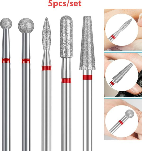NotNoot Maniküre Set, 5-teilig, Diamant Sand Nagel Dateien Bohrer - Bild 1